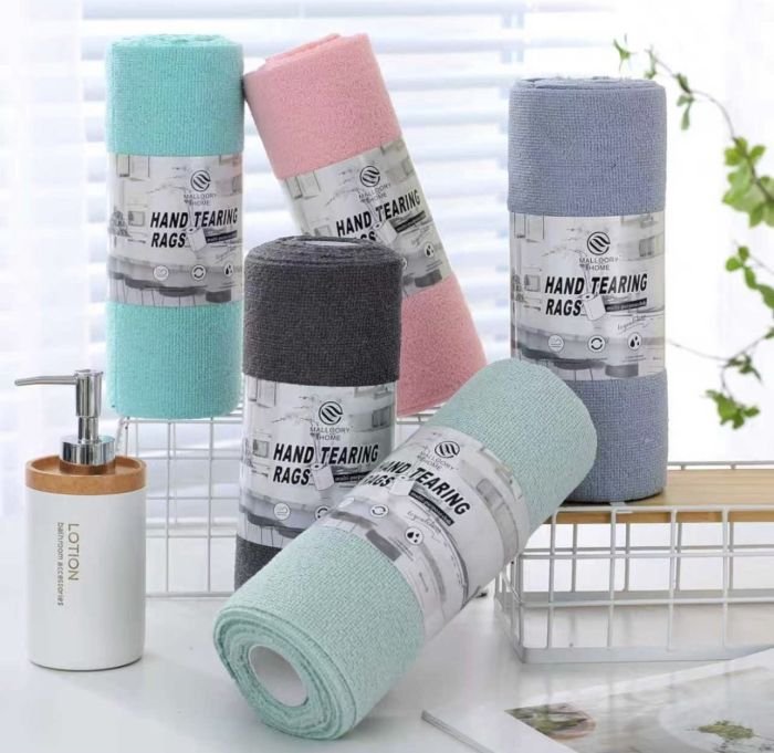 Набір серветок у рулоні 4143-120 мікрофібра, р. 25*25 -(Однотонні /в упаковці 3 рулони по 20 шт -Без вибору кольору!!!)