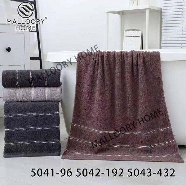 Рушник 5043-432 кухонний cotton -махра, р. 35*75 -уп. 12 шт -(Однотонний +паралельні декоративні смуги з дрібним плетеним візерунком -кухня)