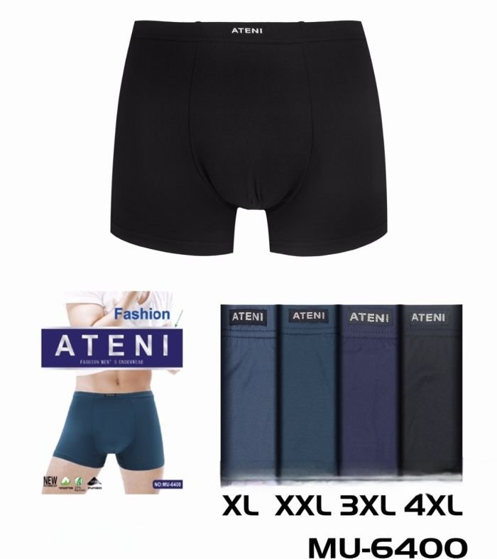 Боксери "ATENI" 6400 cotton+bamboo р. Хl, 2XL, 3XL, 4XL -ростовка 8 шт