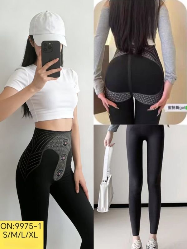 Лосини "Clover" 9975-1 демі гладкі корсетного типу з посиленою коригуючою мембраною та з тейпами +з широким поясом утяжкою +з підтяжкою живота та сідниць з пуш-ап ефектом (Push-up), р. S-(42-44), М-(44-46), L-(46-48), XL-(48-50) -(чорні)