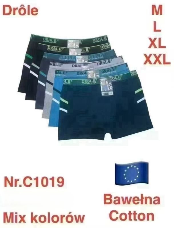 Боксери "Drole" C-1019 бавовна, р. M, L, XL, 2XL- уп. 12 шт