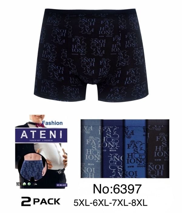 Боксери "SOLLA" MU-6397 батал cotton+bamboo, р. 5Хl, 6XL, 7XL, 8XL -ростовка 8 шт