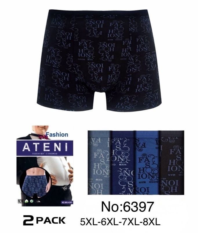 Боксери "SOLLA" MU-6397 батал cotton+bamboo, р. 5Хl, 6XL, 7XL, 8XL -ростовка 8 шт