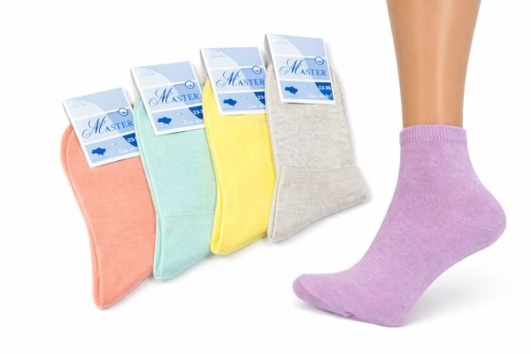 Шкарпетки Житомир "Master" 110-7 економ -стрейч жіночі, р. 23-25 -випадковий мікс -(економ -короткі -пастельне/світле асорті)