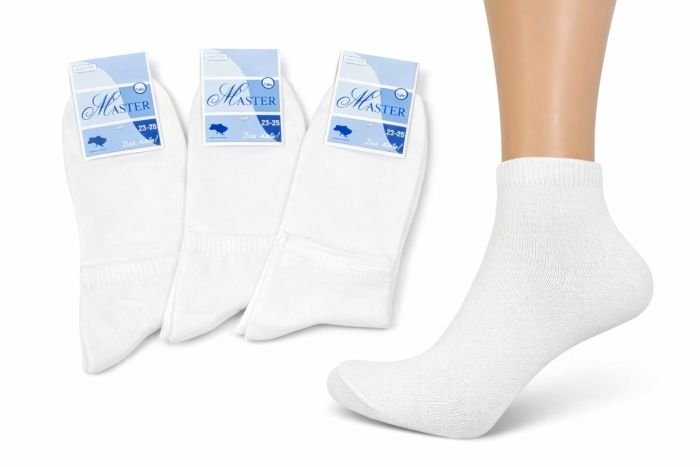 Шкарпетки Житомир "Master" 110-2 економ -стрейч жіночі, р. 23-25 -(економ-короткі-білі)
