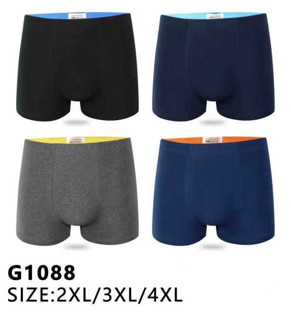 Боксери "GALVIN KLAIN" g1088 бавовна (полубатал) р. 2xl, 3xl, 4xl - уп. 12 шт-мікс