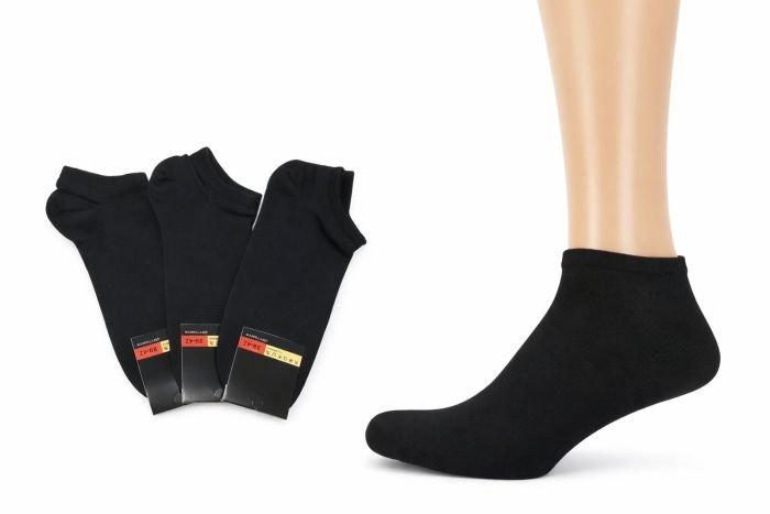 Шкарпетки Житомир "Krokus" 126-1 cotton-стрейч чоловічі "короткі -бавовна", р. 39-42, 42-45 -(Чорні -короткі стрейч /cotton)