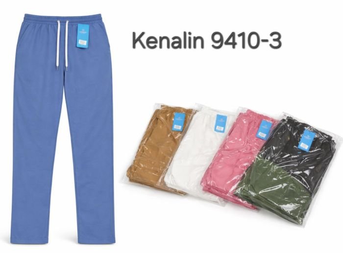 Прогулянкові штани "Kenalin" 9410-3 з легкої шовковистої тканини, верх на резинці, з боків кишені, р. 2XL/3XL-(44-46), 3XL/4XL-(46-48), 4XL/5XL-(48-50), 5XL/6XL-(50-52) -уп 1 шт