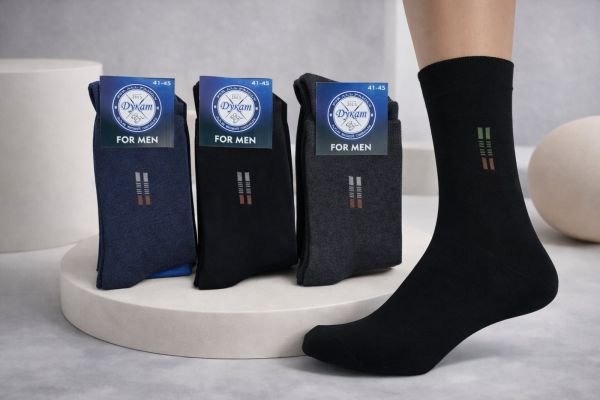Шкарпетки "Дукат-FOR MEN" С419-1 стрейч "класика" чоловічі -(синя етикетка) р. 41-45 -(асорті +збоку дві смужки у довжину -стрейч)- уп. 12 шт
