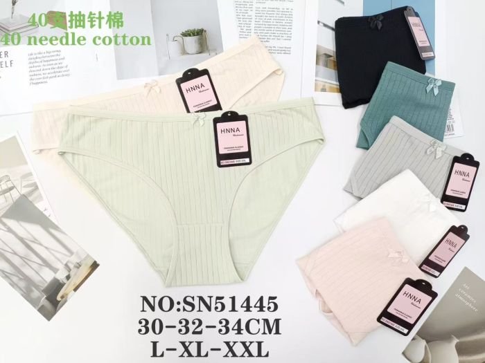Жіночі труси "HNNA" SN-51445 cotton, р. L, xl, 2xl -асорті -(Однотонні у широкий рубчик) -уп. 12 шт
