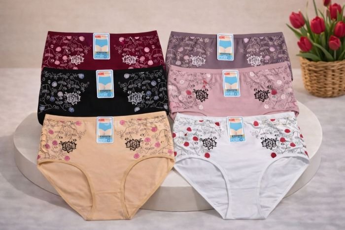 Жіночі труси "Sola Cotton" 8021 cotton, р. 5ХL, 6ХL -(48-50, 50-52) -асорті -(Однотонні +спереду з боків крупний квітковий візерунок) -уп. 12 шт