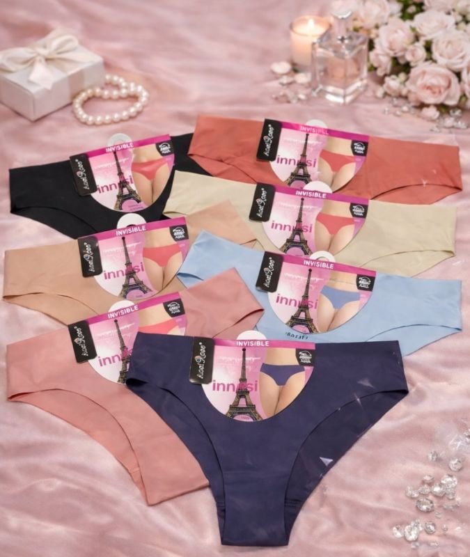 Жіночі труси "Invisi" P-8640# мікрофібра з лазерною обробкою, р. M/L, XL/2XL -(44-46, 46-48) -асорті -(однотонні) -уп. 12 шт
