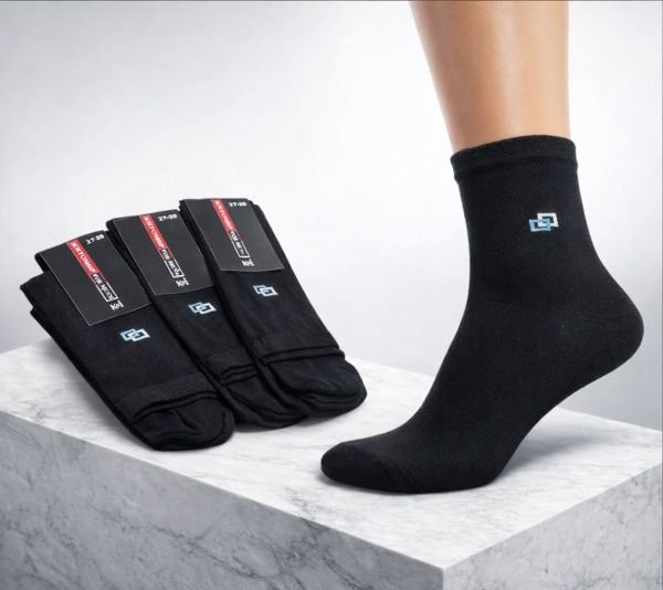 Шкарпетки Житомир "КОІ- FOR MEN`S" 017-17 стрейч чоловічі, р. 27-29 -(Чорні -класика + збоку вишивка) -уп. 12 шт