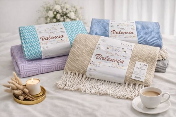 Плед  Україна "Valencia 170*210" 223-50 з бахромою, cotton +polyester, р. +/-170*200 -(Мікс забарвлень та візерунків -без вібору!!!)