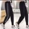 Прогулянкові штани "Kenalin" 9670-12b батал, низ на широкому манжеті +верх на резинці +з боків широкі лампаси з камінчиків +кишені, р. 5XL/6XL-(52-54), 6XL/7XL-(54-56) -(чорні -без вибору кольору камінчик!)