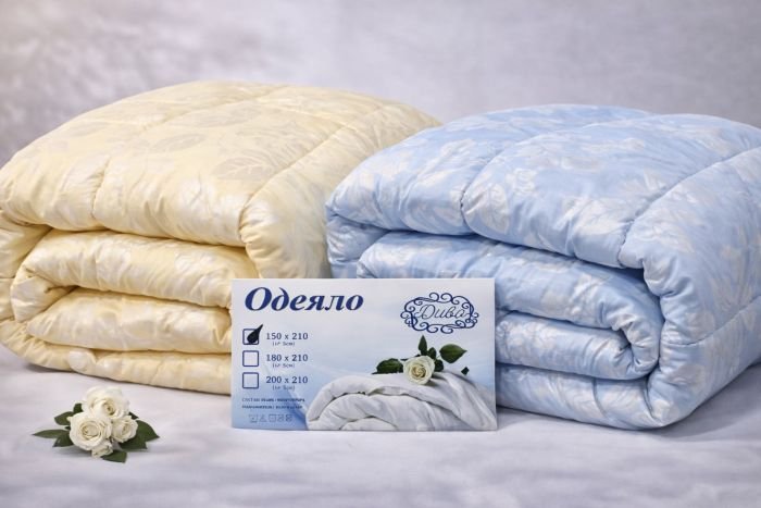 Ковдра 0040 "Constansy Золото-Диво №01-СТ" 2 м тік +холлофайбер (товсті), р. +/- 175*205 -(випадковий колір без вибору!!!)