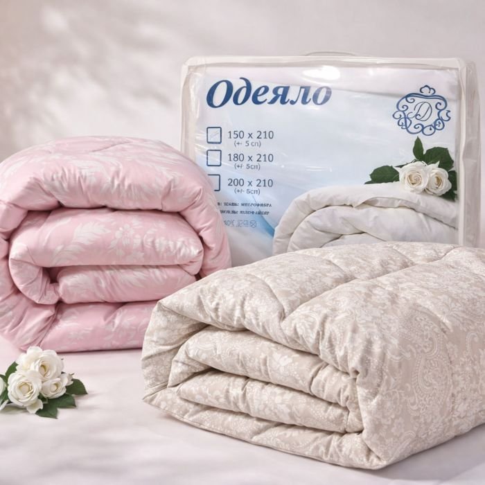 Ковдра 0040 "Constansy Золото-Диво №01-СТ" 2 м тік +холлофайбер (товсті), р. +/- 175*205 -(випадковий колір без вибору!!!)