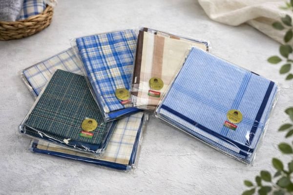 Носова хустка чоловіча 1033 cotton р. 38*38 -уп. 12 шт -(випадкове асорті в упаковці -без вибору забарвлення!)