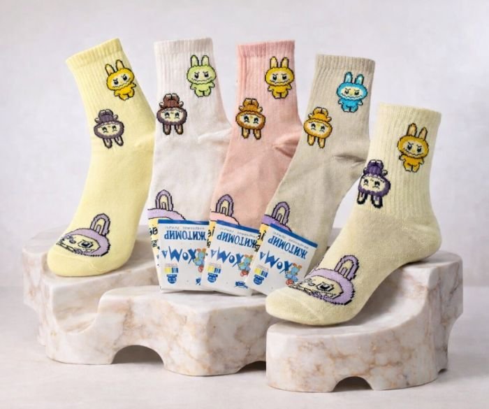 Шкарпетки "Хома /демі" 816 дитячі стрейч-бавовна на розмір за довжиною стопи: 16-18 -випадкове асорті -(Високі з малюнком Ла-бу-ба -стрейч)