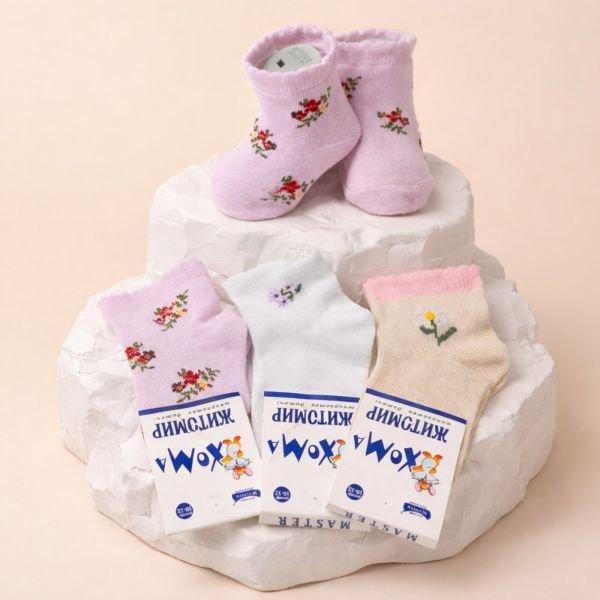 Шкарпетки "Хома /демі" 814-00 дитячі стрейч-бавовна на розмір за довжиною стопи: 8-10, 10-12, 12-14 -випадкове асорті -(Мікс ніжних квіточок -стрейч)