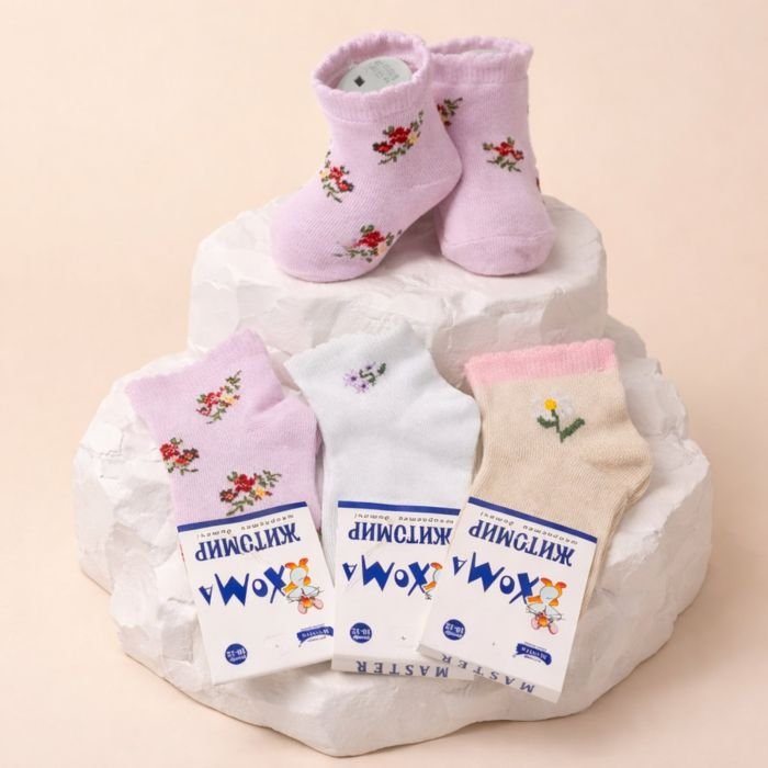 Шкарпетки "Хома /демі" 814-00 дитячі стрейч-бавовна на розмір за довжиною стопи: 8-10, 10-12, 12-14 -випадкове асорті -(Мікс ніжних квіточок -стрейч)