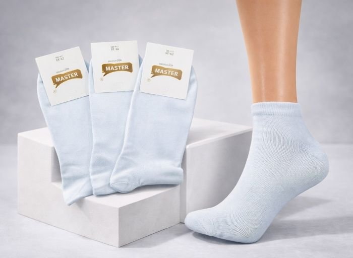 Шкарпетки Житомир "Master" 180-2 бавовна-стрейч жіночі ("еліт"-укорочені /білі) р. 23-25 -уп. 12 шт