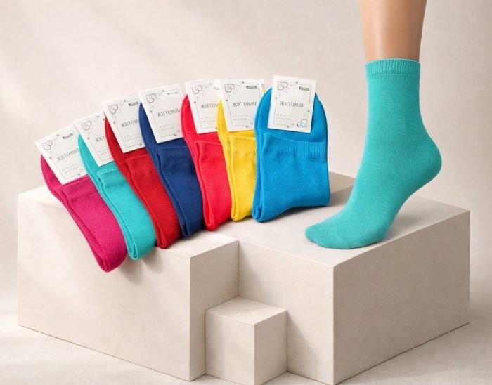Шкарпетки Житомир "Master" 195-3 бавовна-стрейч жіночі ("еліт/фою" -середні -яскраві) р. 23-25 -випадкове асорті -уп. 12 шт
