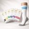 Шкарпетки Житомир "Limerence" 433-4 стрейч жіночі "Теніс" р. 36-40 -(Теніс -білі +кольорові смужки зверху +сіра підошва -жін.) -уп. 12 шт