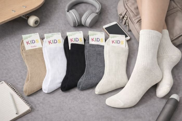 Шкарпетки "Kids" 907-Mix стрейч дитячі, р. 8-11 років -(Асорті /високі -однотонні +гумка в рубчик -дитячі) -уп. 10 шт