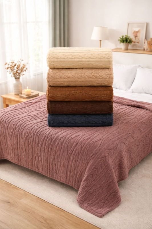 Плед /покривало "Колосок" 7022-2-60 Євро мікрофібра р. Євро +/- 200*230 -(Без вибору забарвлення!!!)