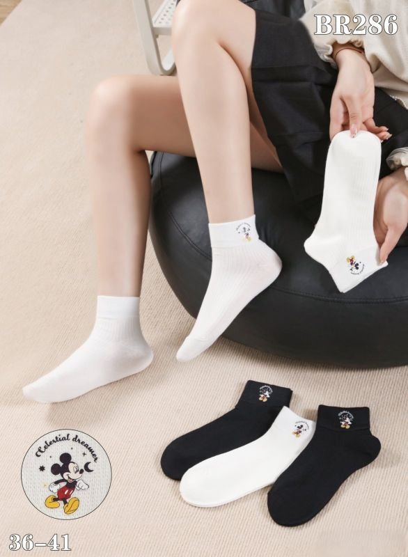 Шкарпетки "Fashion /DMDBS" BR-286 стрейч /cotton жіночі, р. 36-41 -асорті -(Укорочені в рубчик +збоку на резинці маленький М.Ма..с з написами) - уп. 10 шт