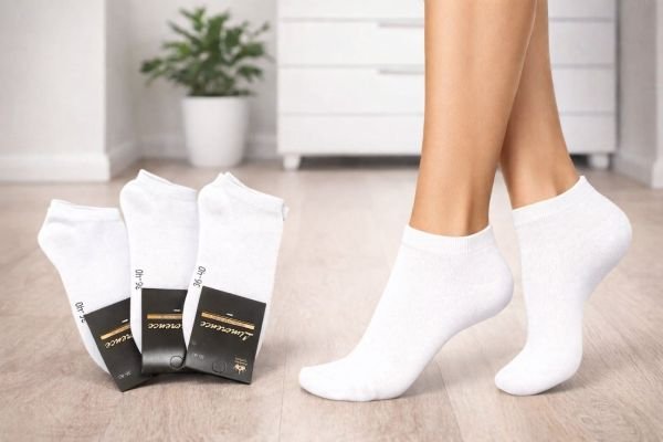 Шкарпетки Житомир "Limerence LUX" 566-2 cotton-стрейч жіночі (узбецька бавовна /короткі), р. 36-40 -("короткі -LUX-бавовна -білі -жін.) -уп. 12 шт 