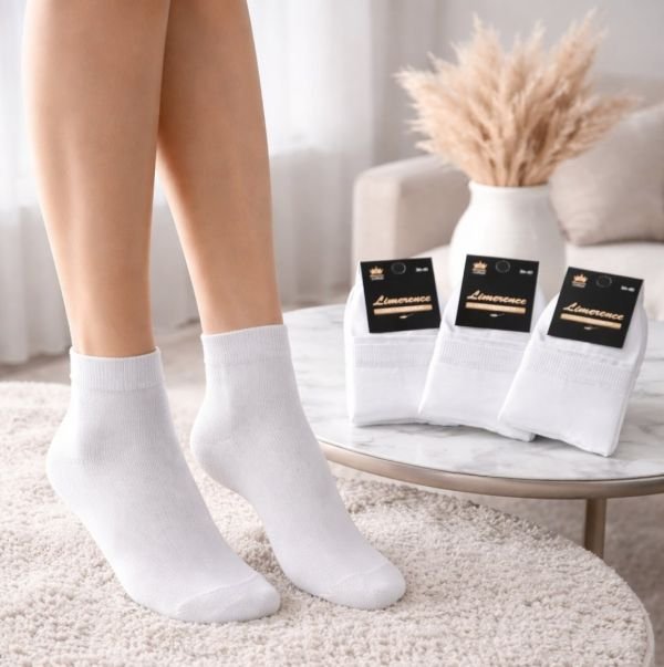 Шкарпетки Житомир "Limerence LUX" 682-01 cotton-стрейч жіночі (узбецька бавовна /середні), р. 36-40 -("середні -LUX-бавовна -білі) -уп. 12 шт