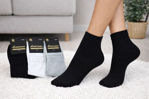 Шкарпетки Житомир "Limerence LUX" 682-04 cotton-стрейч жіночі (узбецька бавовна /середні), р. 36-40 -("середні -LUX-бавовна -сірі /білі /чорні -жін.) -уп. 12 шт