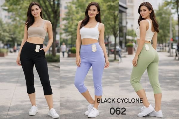 Бриджі "BLACK CYCLONE" 062 з еластичного трикотажу, р. S/m-(44-46), L/xl-(46-48) -(лавандові, фісташкові, чорні)