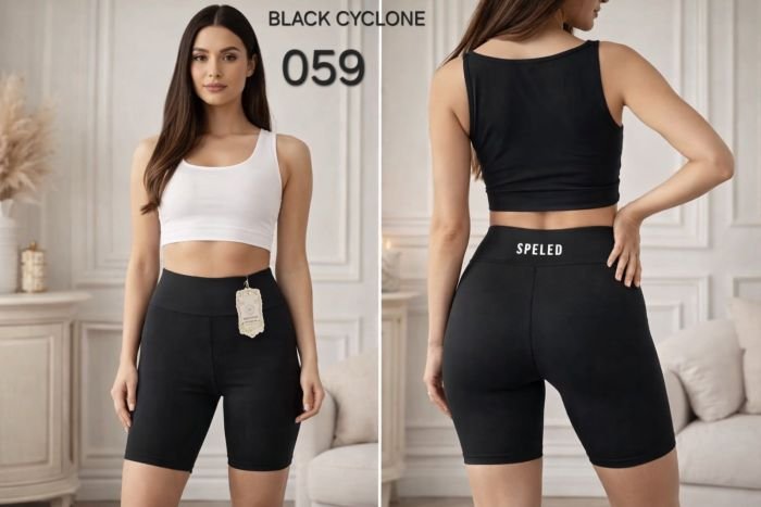 Треки/велосипедки "BLACK CYCLONE" 059 з еластичного трикотажу, р. S/m-(44-46), L/xl-(46-48) -(чорні)