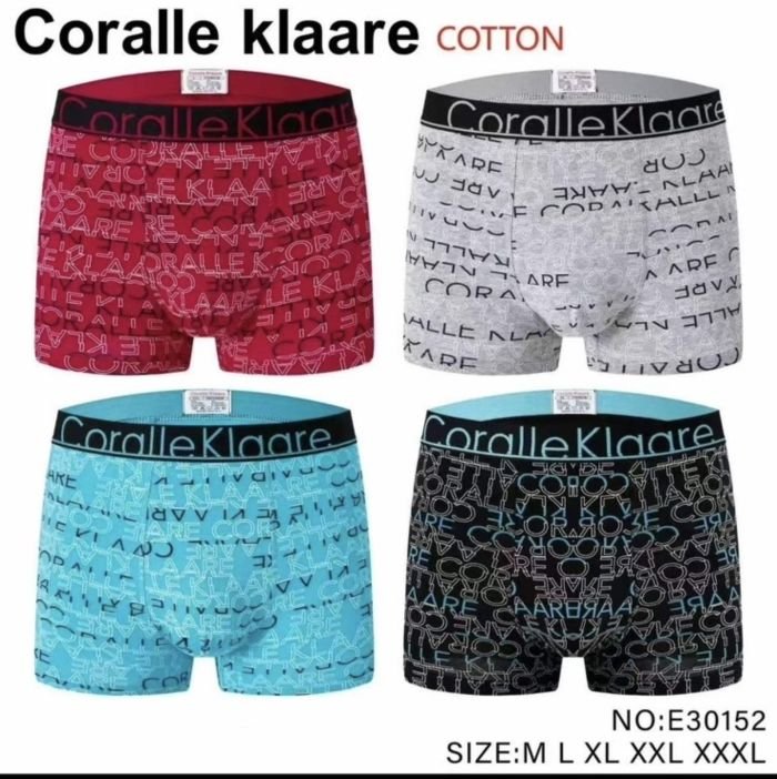 Боксери "Coralle Klaare" Е-30152 cotton, р. M, L, XL, 2XL, 3XL -уп. 12 шт -мікс