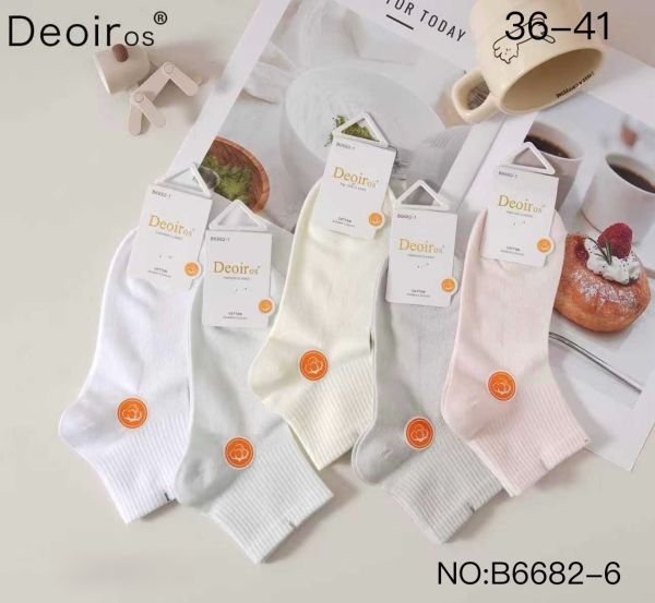 Шкарпетки "Deoiros" В-6682-6 сітка жіночі, р. 36-41 -асорті -(Сіточка /укорочені -однотонні +середня гумка в рубчик) -уп. 10 шт