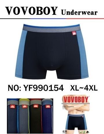 Боксери чоловічі "Vovoboy" YF-990154 cotton+bamboo, р. ХL, 2XL, 2XL, 3XL, 3XL, 4XL -ростовка 12 шт