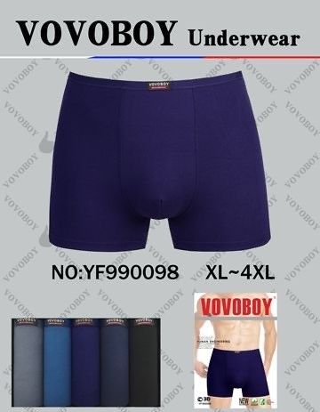 Боксери чоловічі "Vovoboy" YF-990098 cotton+bamboo, р. ХL, 2XL, 2XL, 3XL, 3XL, 4XL -ростовка 12 шт