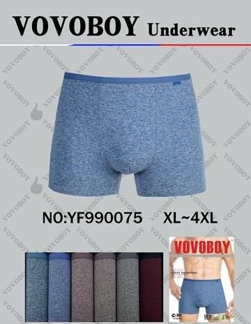 Боксери чоловічі "Vovoboy" YF-990075 cotton+bamboo, р. ХL, 2XL, 2XL, 3XL, 3XL, 4XL -ростовка 12 шт