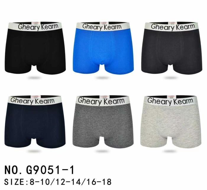Боксери підліткові "GALVIEN KLEAIN" 9051-1 cotton, р. 8-10, 12-14, 16-18 років -асорті -уп. 12 шт