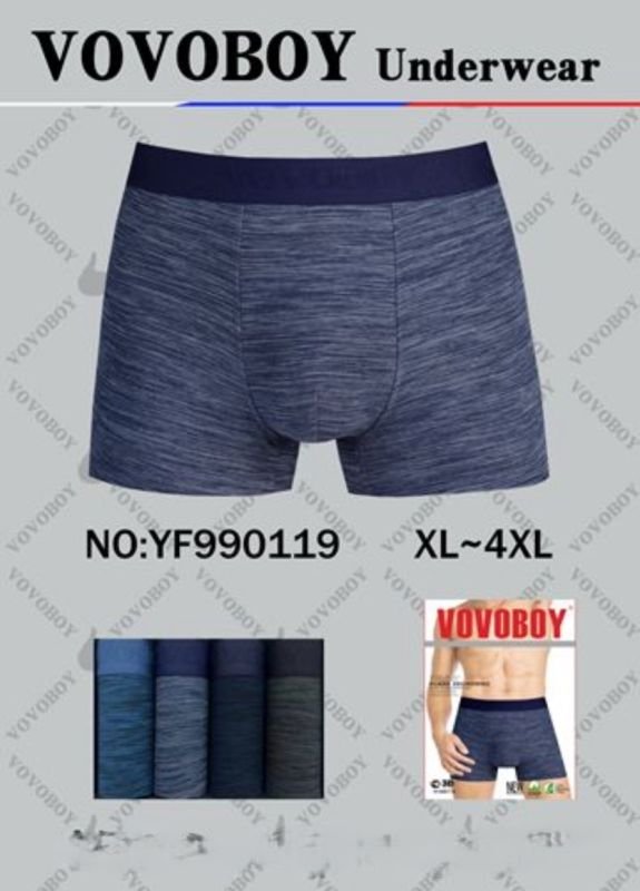 Боксери чоловічі "Vovoboy" YF-990119 cotton+bamboo, р. ХL, 2XL, 2XL, 3XL, 3XL, 4XL -ростовка 12 шт