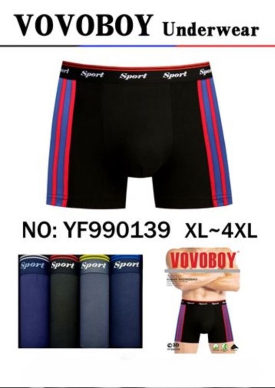 Боксери чоловічі "Vovoboy" YF-990139 cotton+bamboo, р. ХL, 2XL, 2XL, 3XL, 3XL, 4XL -ростовка 12 шт