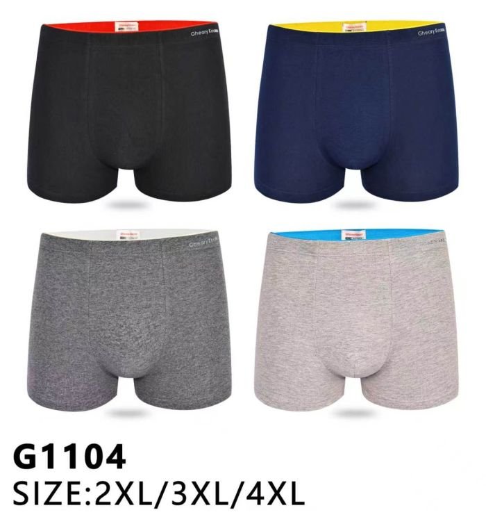 Боксери "GALVIN KLAIN" g1104 бавовна, р. 2XL, 3XL, 4XL -уп. 12 шт -мікс
