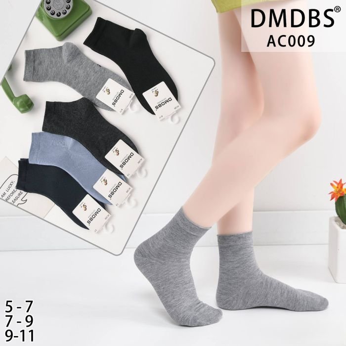 Шкарпетки "DMDBS" AS-009 стрейч /cotton дитячі р. 5-7, 7-9, 9-11 років -асорті -(Однотонні -класика) -уп. 10 шт