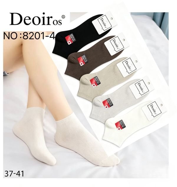 Шкарпетки "Deoiros" 8201-4 стрейч жіночі "Medical Comfort +" з ослабленою гумкою, р. 37-41 -асорті -(Однотонні /короткі в дрібний рубчик) -уп. 10 шт