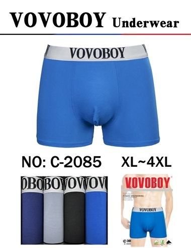 Боксери чоловічі "Vovoboy" С-2085 cotton+bamboo, р. ХL, 2XL, 3XL, 4XL -ростовка 8 шт