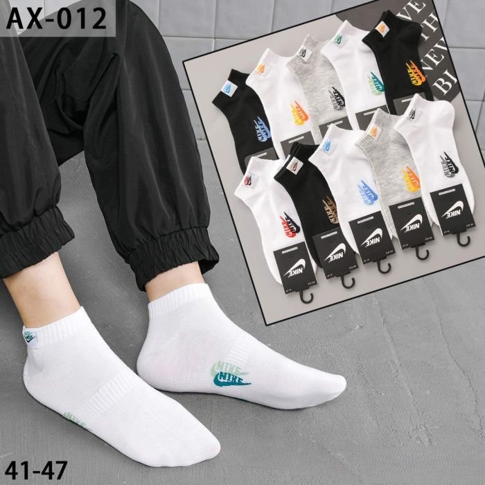 Шкарпетки "Sport /N" АХ-012 стрейч /cotton чоловічі, р. 41-47 -(короткі /асорті з емблемою на резинці +посередині резинка фіксатор -чол.) -уп. 10 шт