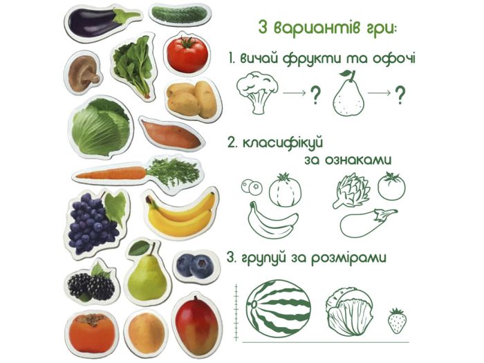 Магнітна гра "FRUITS AND VEGETABLES. MAGDUM" (ML4031-15 EN)